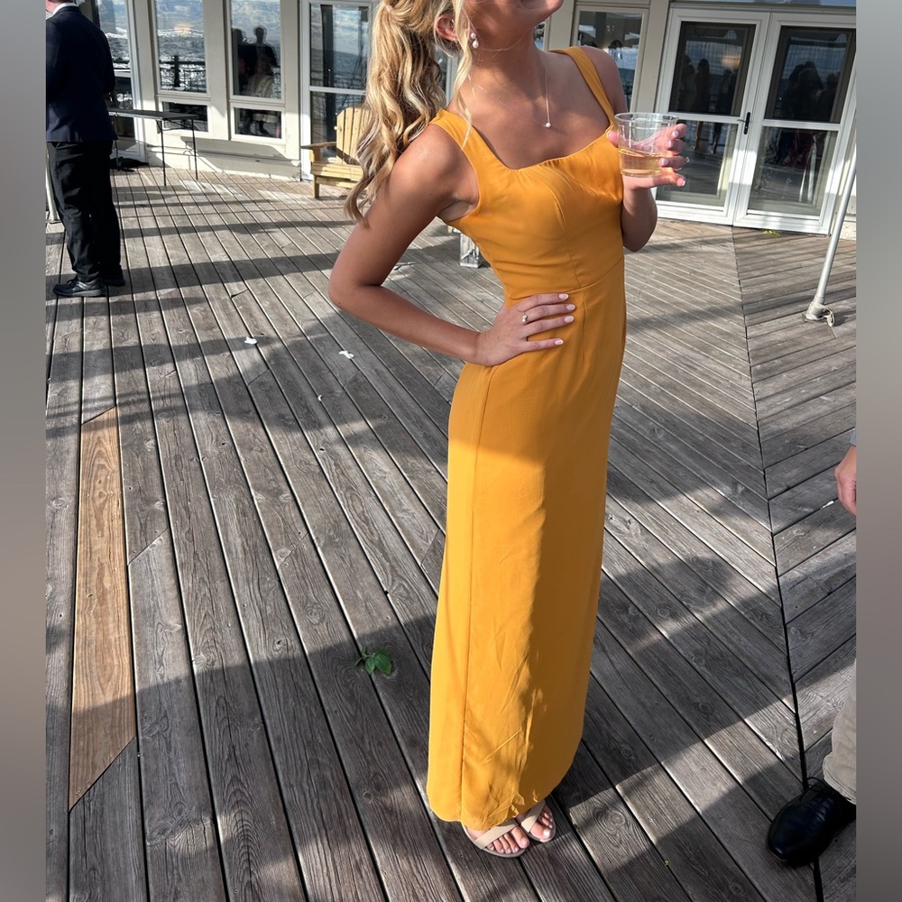 Azazie Flori Butterscotch Bridesmaid Dress